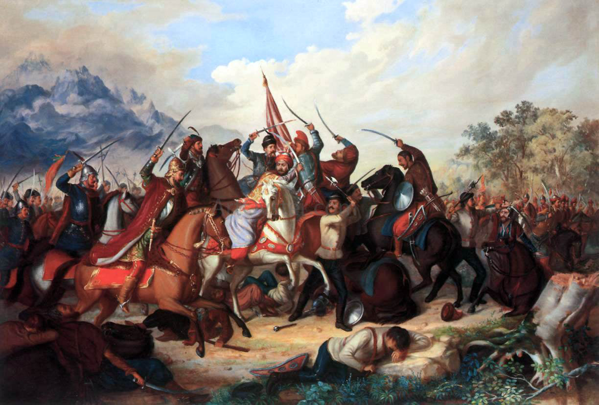 Balint Kiss Scene from the War Against the Turks - Hand Painted Oil Painting