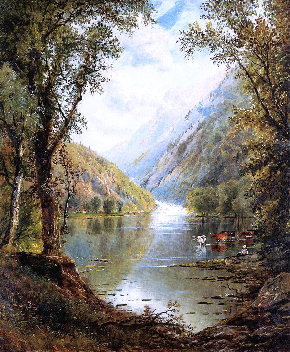 Edmund Darch Lewis A Scene in the Catskills - Hand Painted Oil Painting