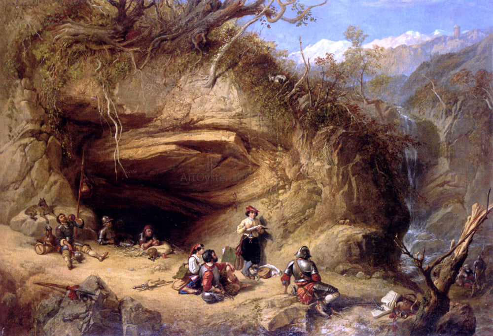 Senior William Shayer Scene Near Zeldkirch In The Tyrol - Hand Painted Oil Painting