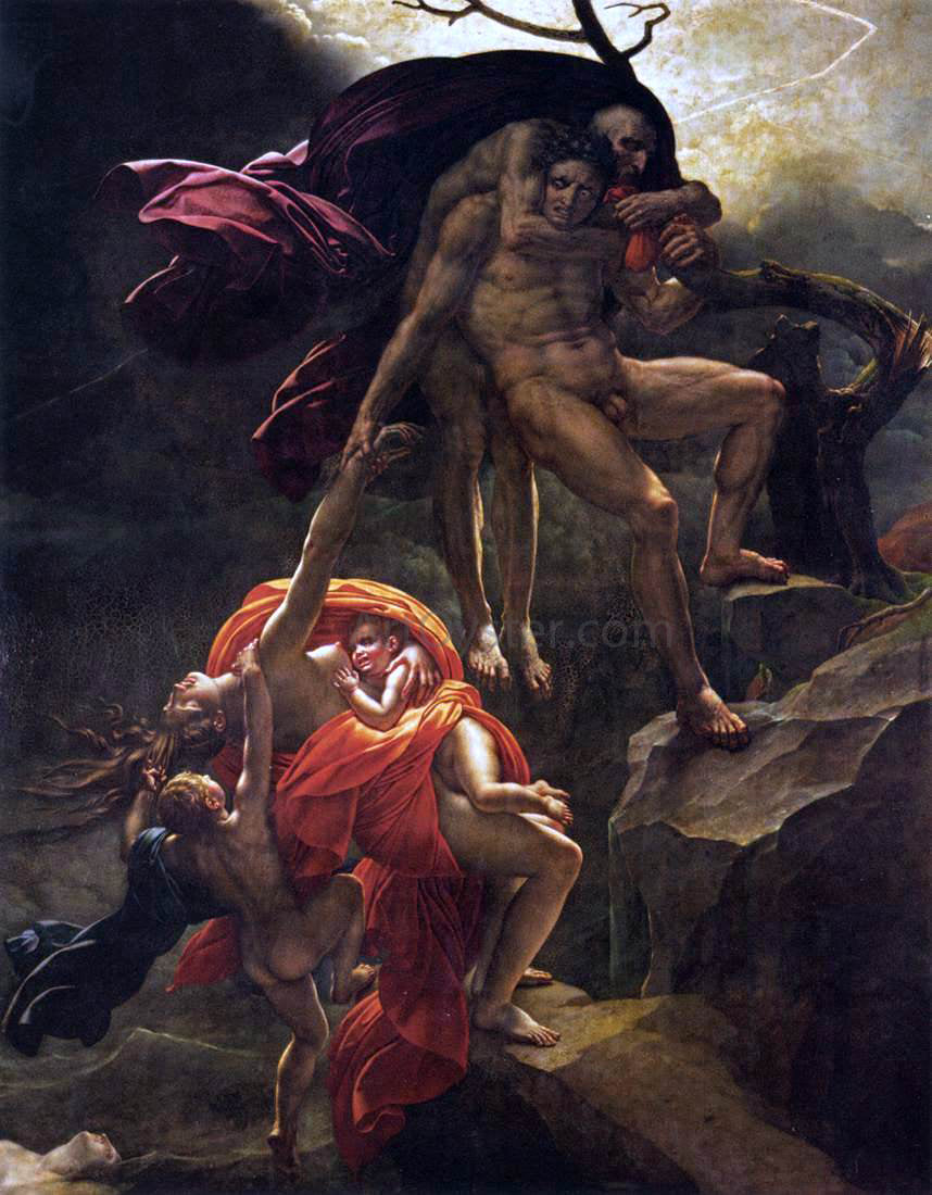 Anne-Louis Girodet De Roucy-Triosson Scene of the Flood - Hand Painted Oil Painting