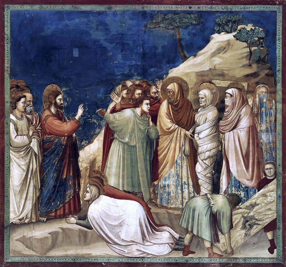 Giotto Di Bondone Scenes from the Life of Christ: 9. Raising of Lazarus (Cappella Scrovegni (Arena Chapel), Padua) - Hand Painted Oil Painting