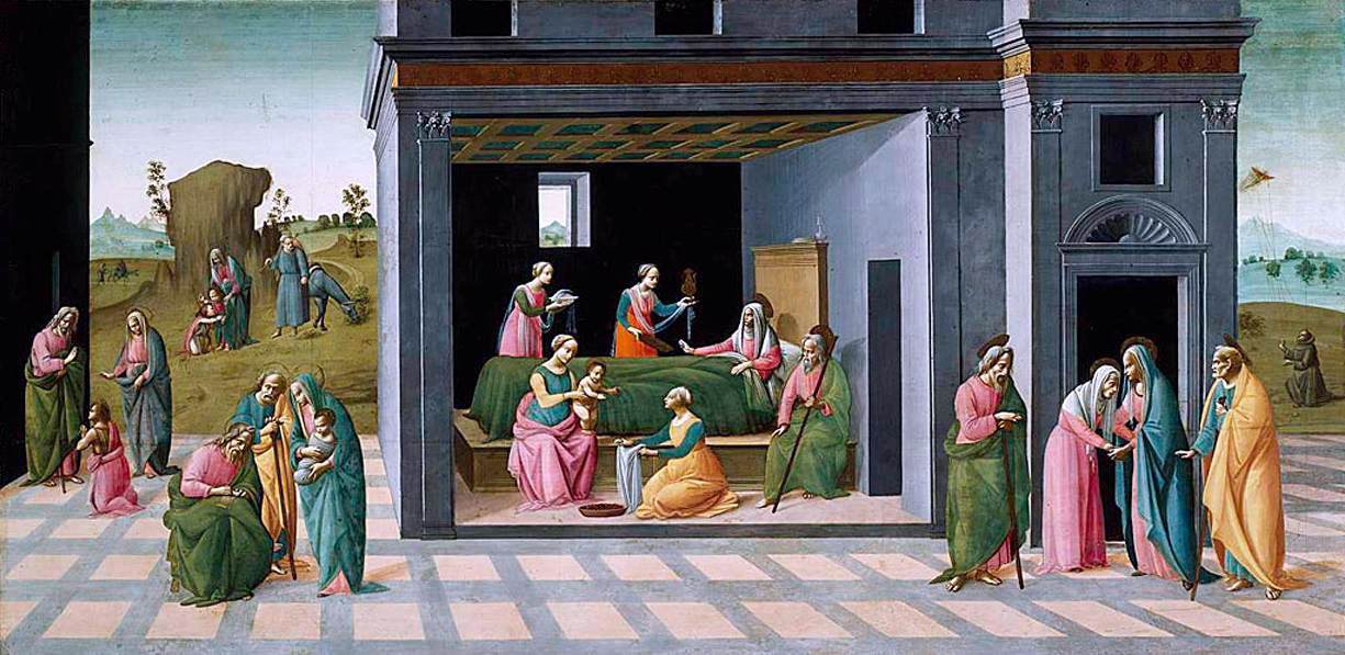 Bartolomeo Di Giovanni Scenes from the Life of St John the Baptist - Hand Painted Oil Painting
