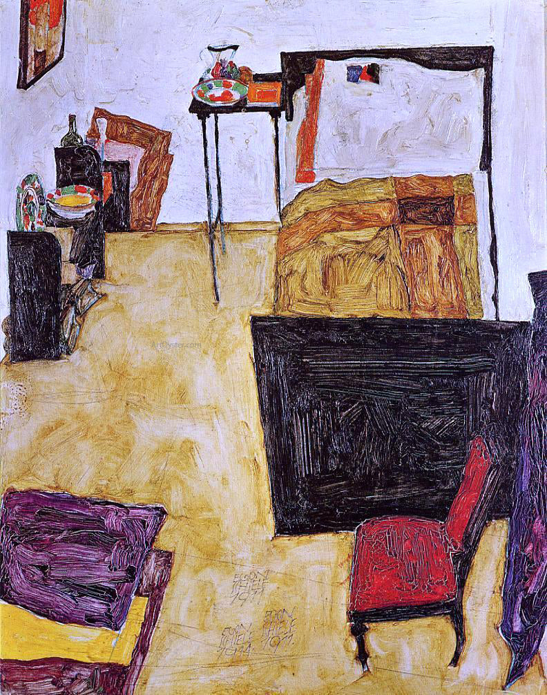 Egon Schiele Schiele's Room in Neulengbach - Hand Painted Oil Painting