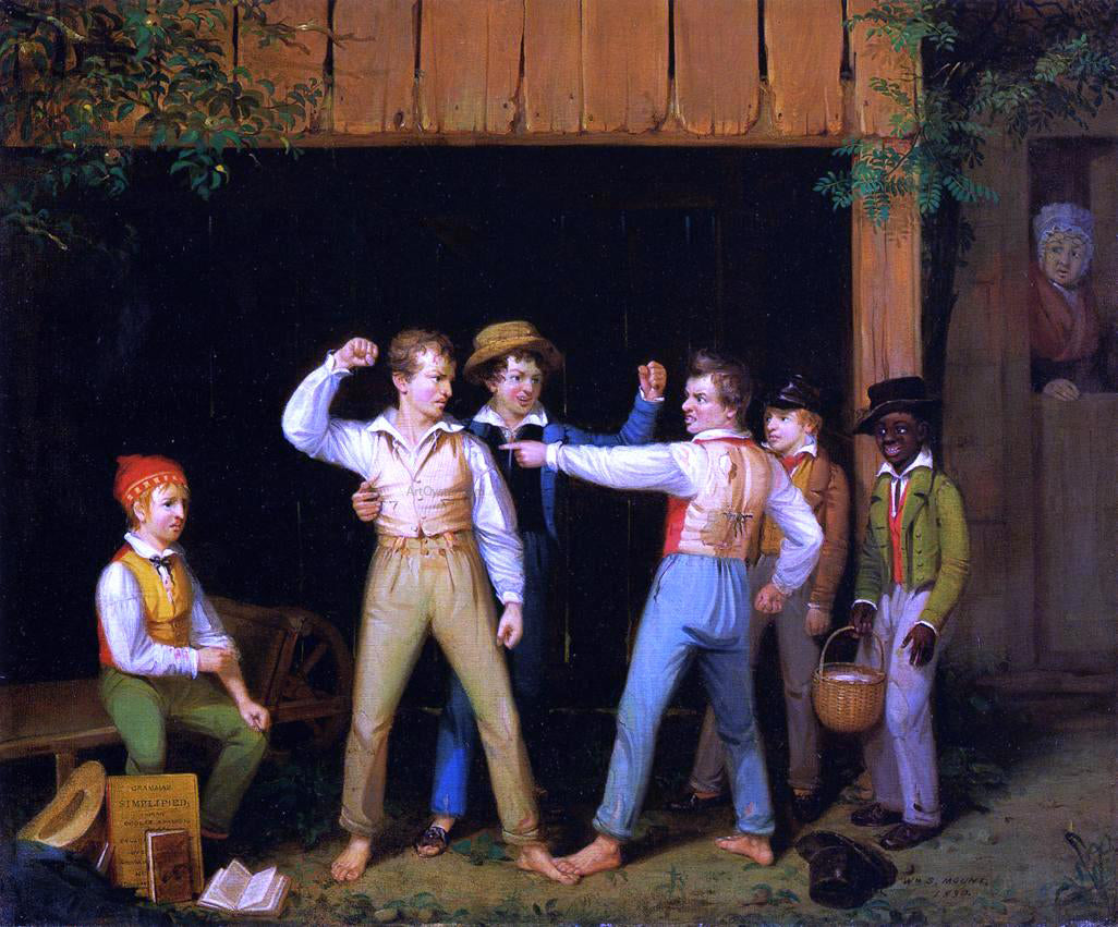 William Sidney Mount School Boys Quarreling - Hand Painted Oil Painting
