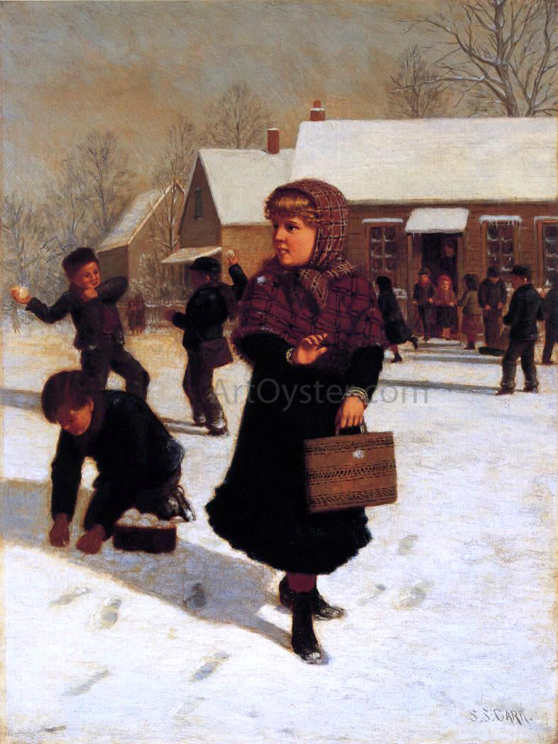 Samuel S Carr School Days - Hand Painted Oil Painting