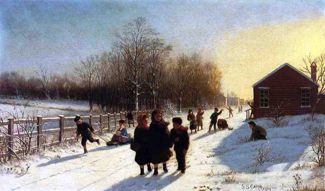 Samuel S Carr School's Out - Hand Painted Oil Painting