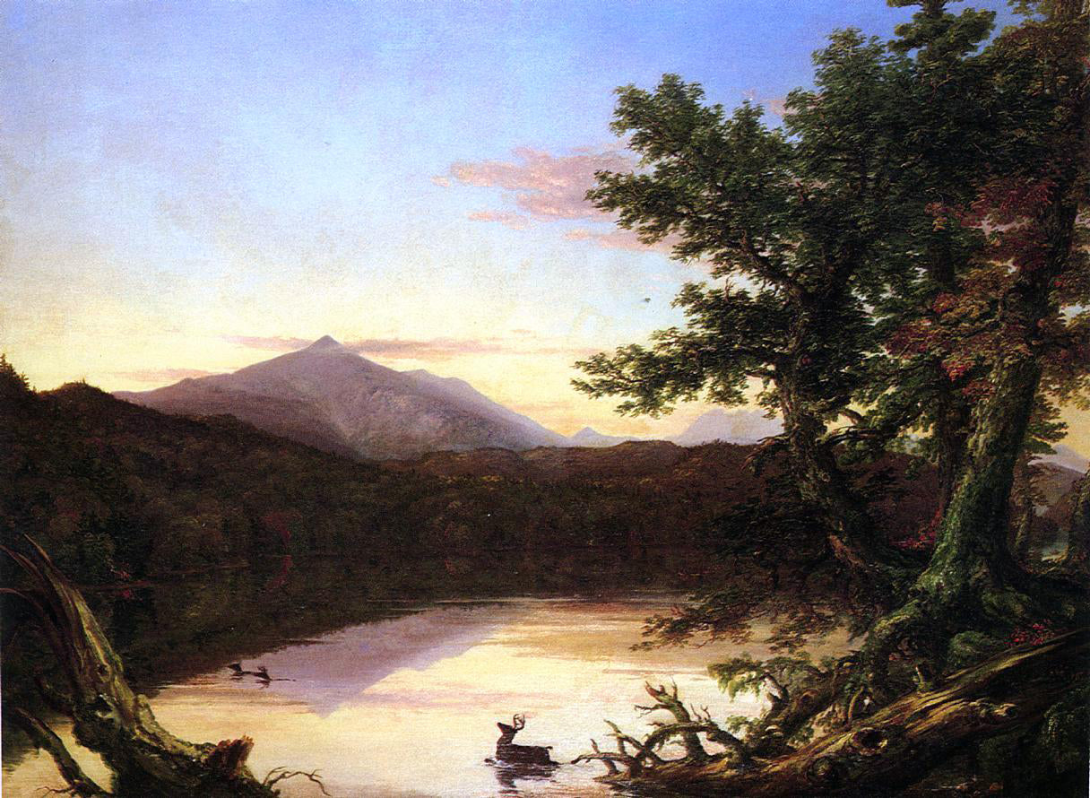 Thomas Cole Schroon Lake - Hand Painted Oil Painting