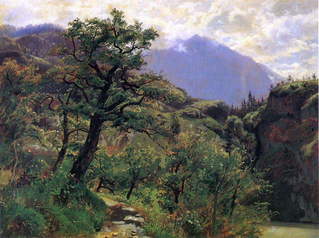 William Stanley Haseltine Schwyz near Brunnen - Hand Painted Oil Painting