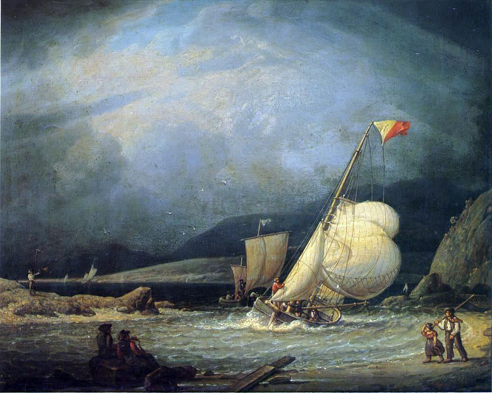 Robert Salmon A Scottish Coastline - Hand Painted Oil Painting