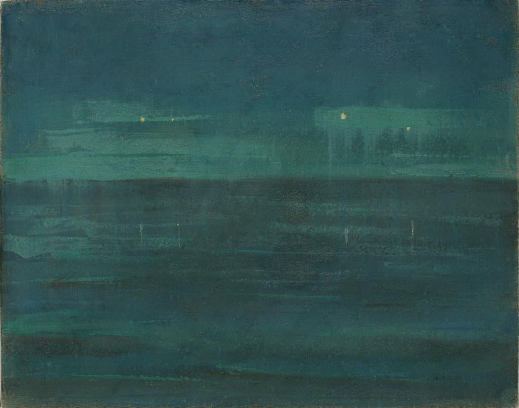 Mikalojus Ciurlionis Sea at Night - Hand Painted Oil Painting