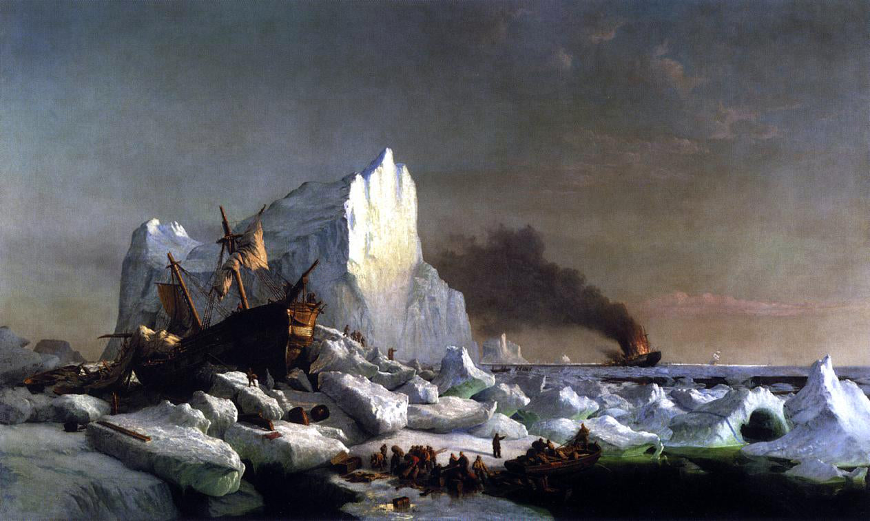 William Bradford Sealers Crushed by Icebergs - Hand Painted Oil Painting