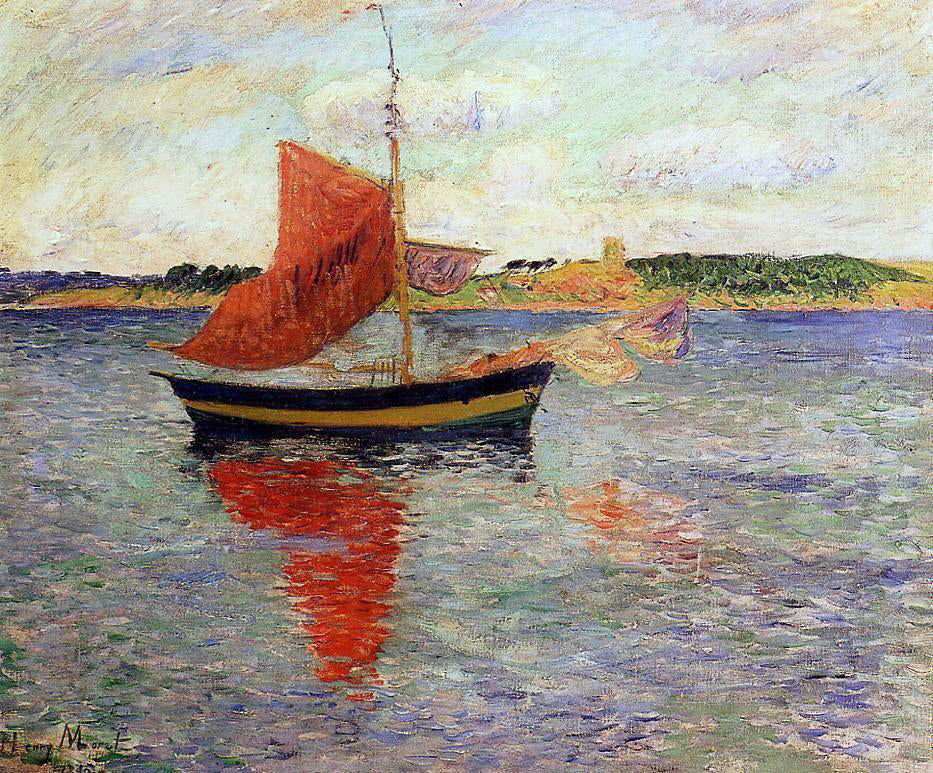 Henri Moret A Seascape - Hand Painted Oil Painting