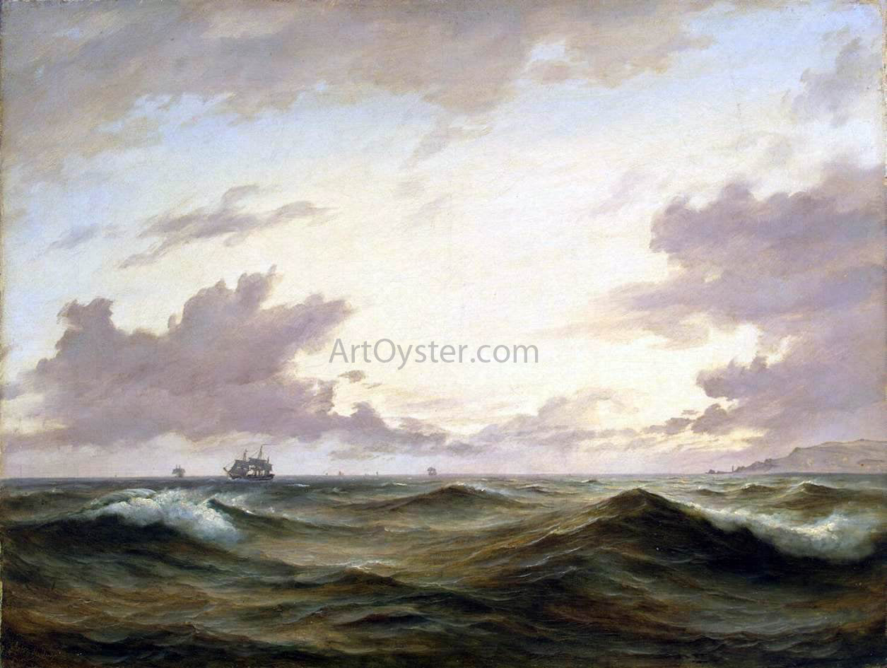 Anton Melbye Seascape - Hand Painted Oil Painting