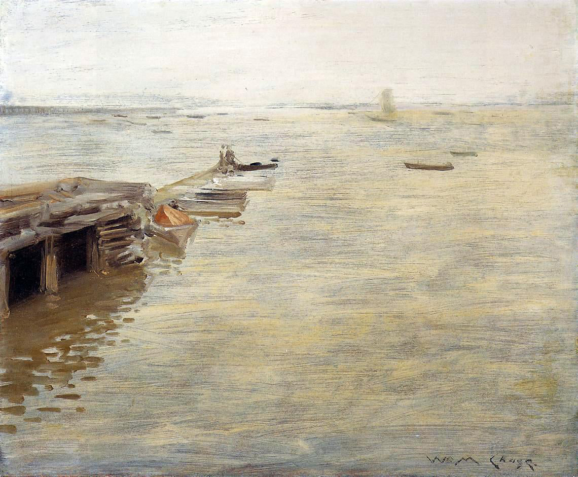 William Merritt Chase Seashore (also known as A Grey Day) - Hand Painted Oil Painting