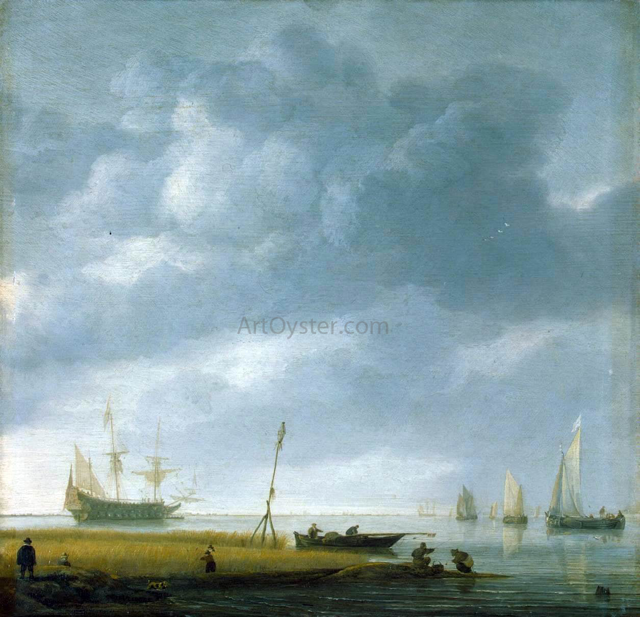 Simon De Vlieger Seashore - Hand Painted Oil Painting