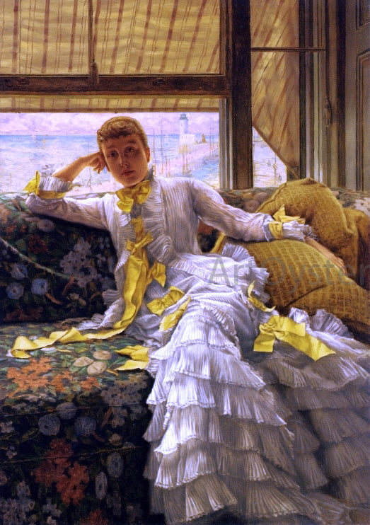 James Tissot Seaside - Hand Painted Oil Painting