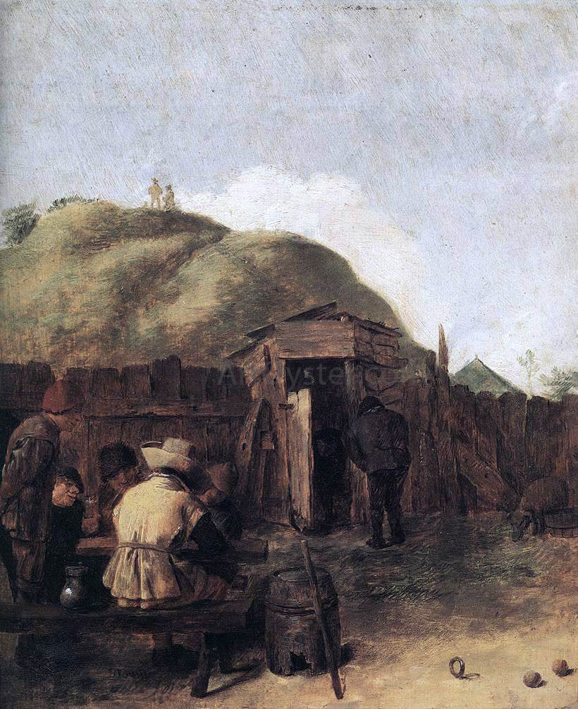 Adriaen Brouwer Seated Drinkers - Hand Painted Oil Painting