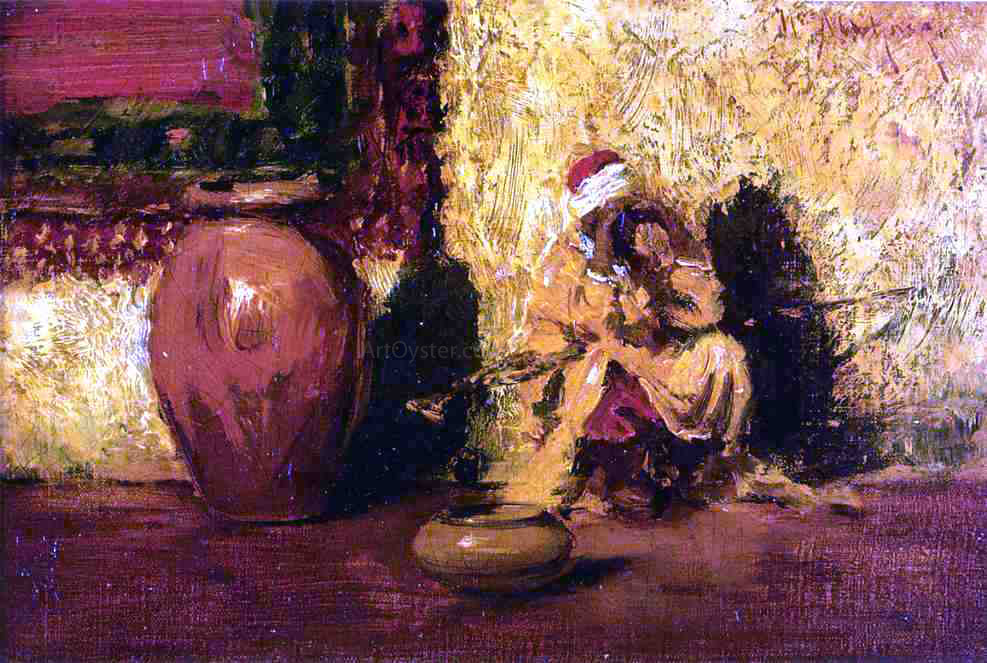 William Merritt Chase Seated Figure - Hand Painted Oil Painting