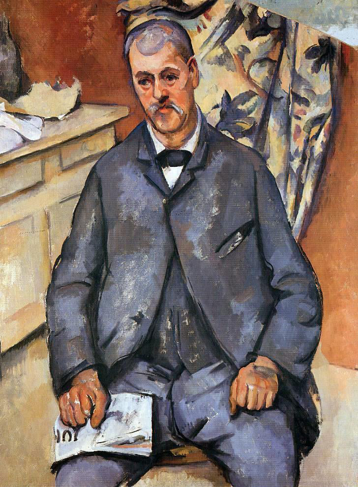  Paul Cezanne A Seated Man - Hand Painted Oil Painting