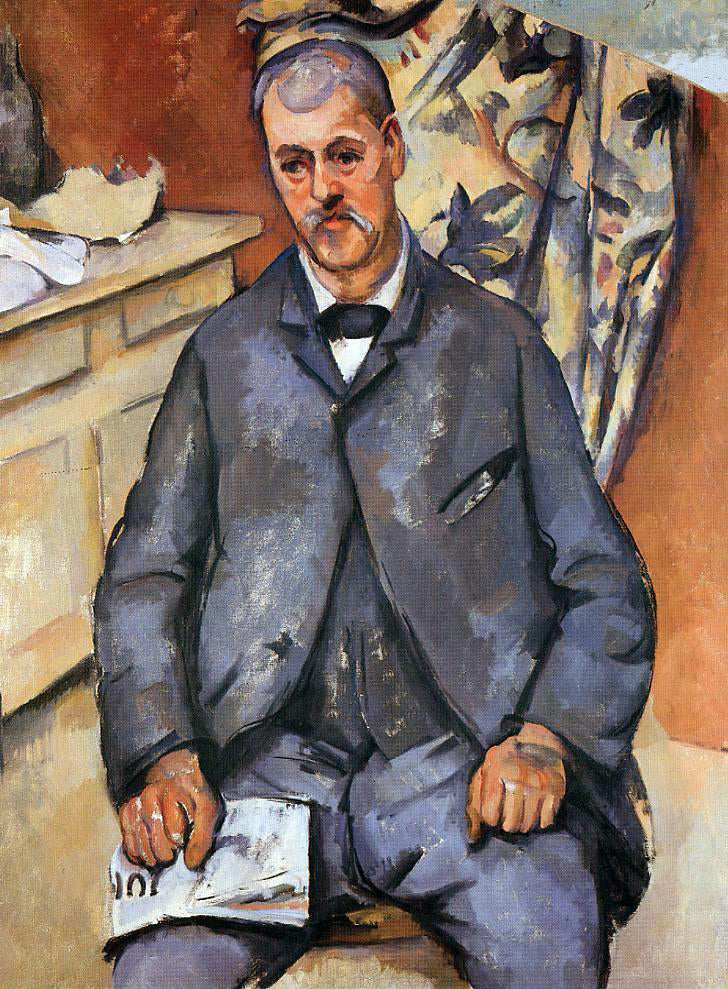 Paul Cezanne A Seated Man - Hand Painted Oil Painting