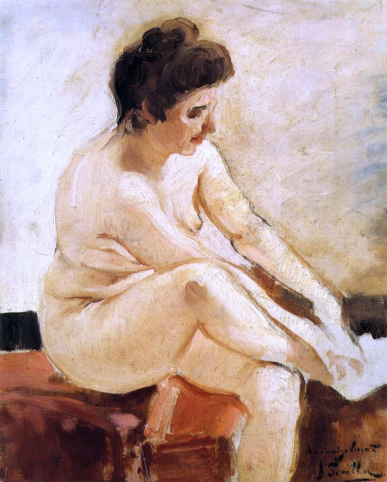 Joaquin Sorolla Y Bastida Seated Nude - Hand Painted Oil Painting