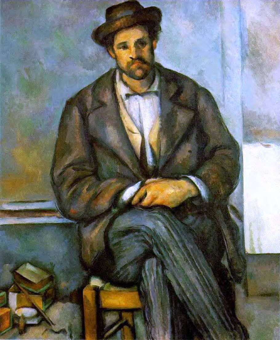 Paul Cezanne Seated Peasant - Hand Painted Oil Painting