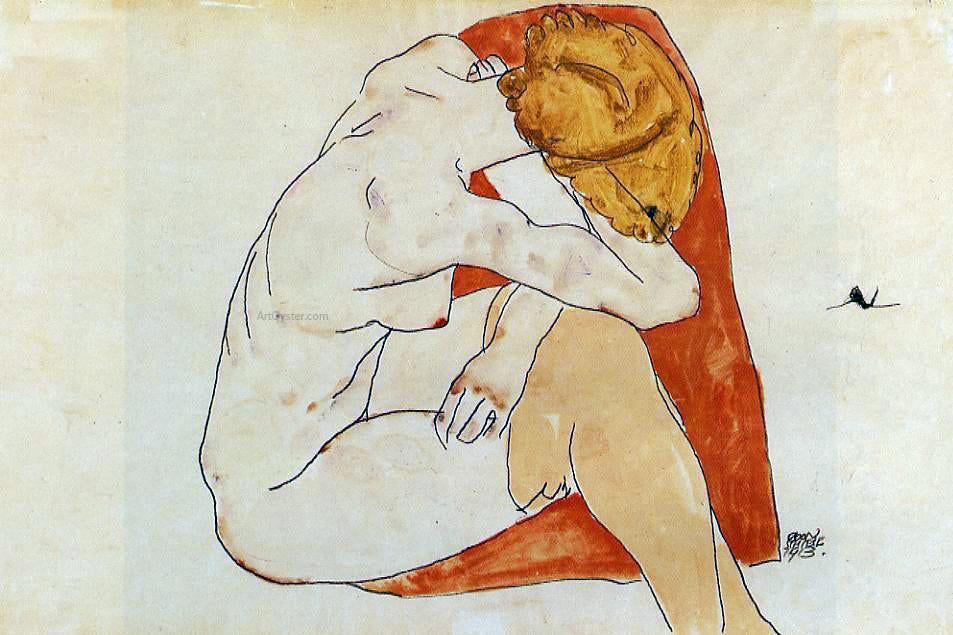 Egon Schiele Seated Woman - Hand Painted Oil Painting