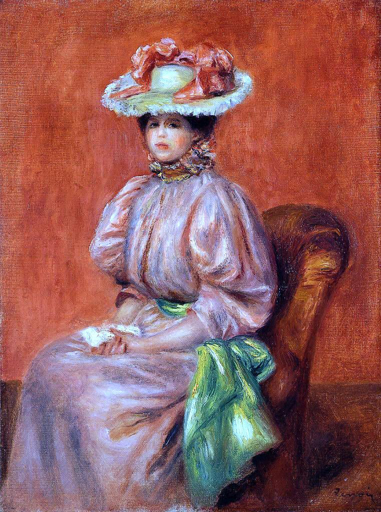 Pierre Auguste Renoir Seated Woman - Hand Painted Oil Painting