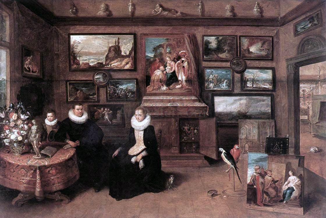 II Frans Francken Sebastiaan Leerse in his Gallery - Hand Painted Oil Painting