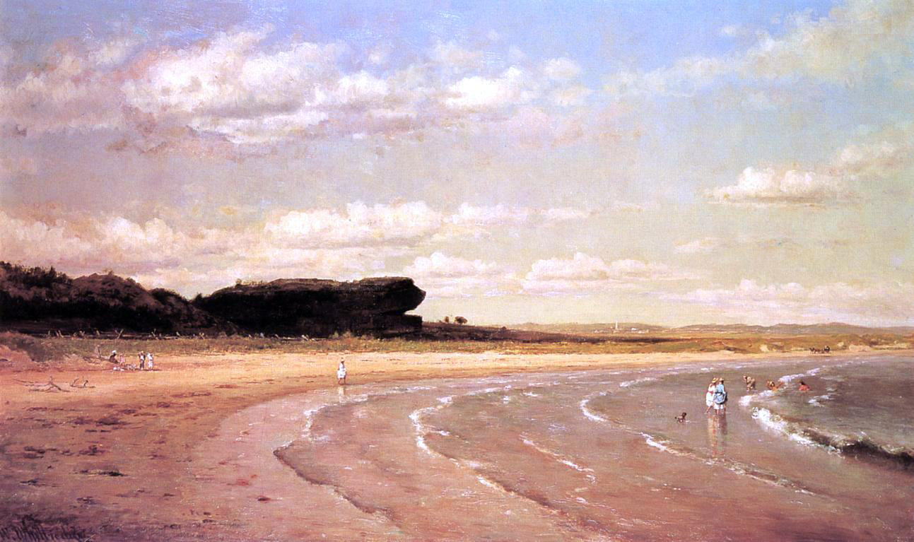  Thomas Worthington Whittredge Second Beach, Newport - Hand Painted Oil Painting