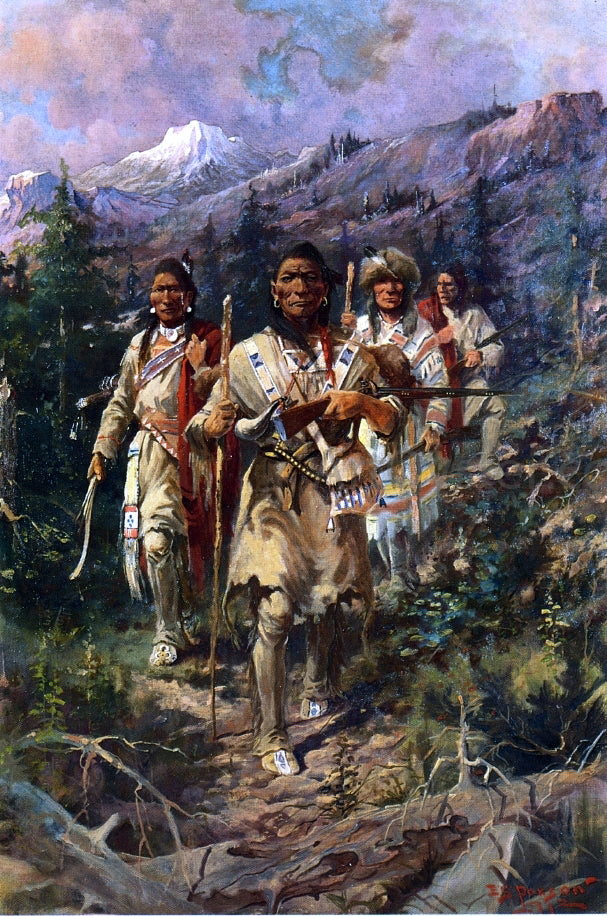 Edgar Samuel Paxson Seeking the White Man's Book - Hand Painted Oil Painting