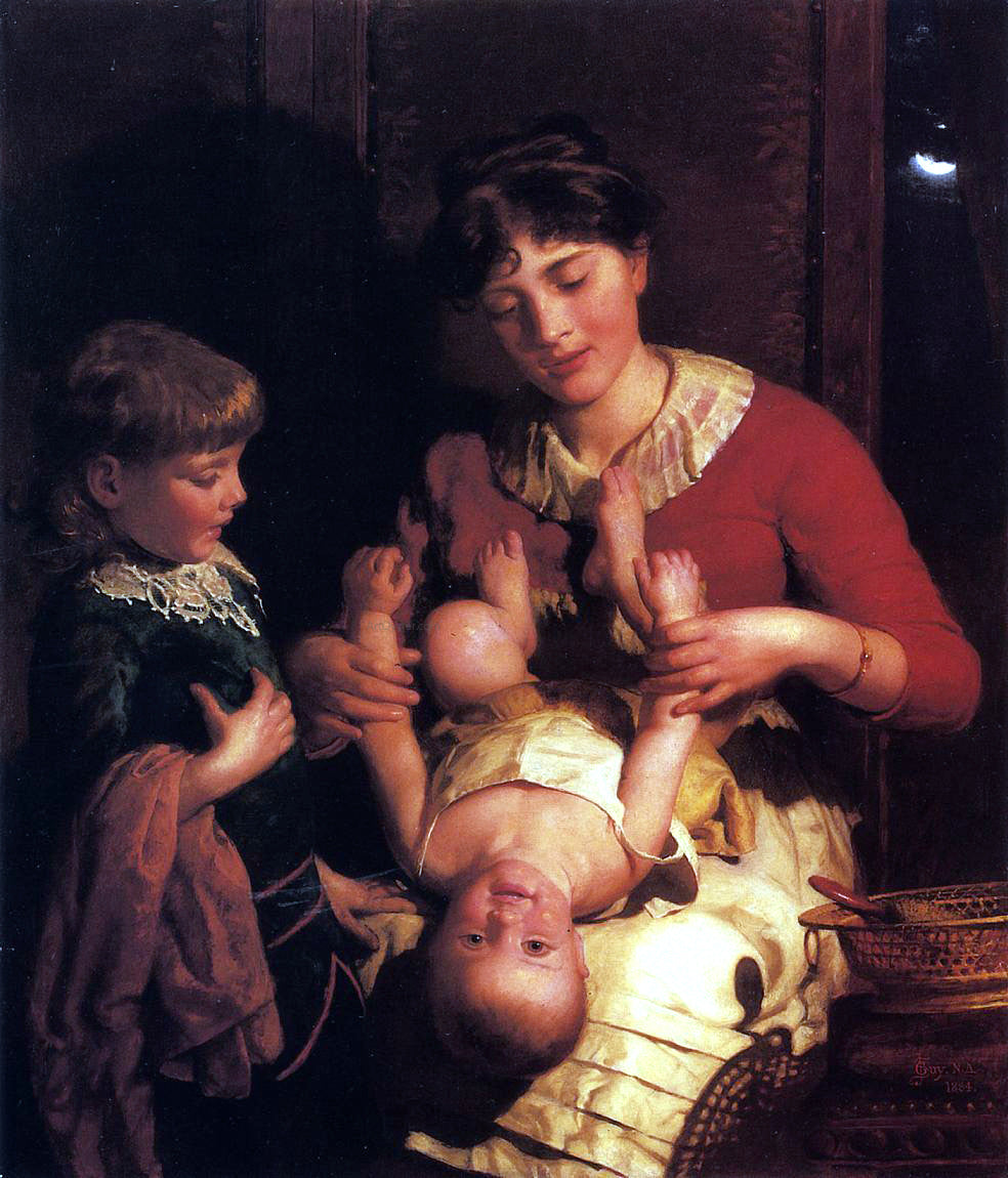 Seymour Joseph Guy See-Saw, Margery Day - Hand Painted Oil Painting