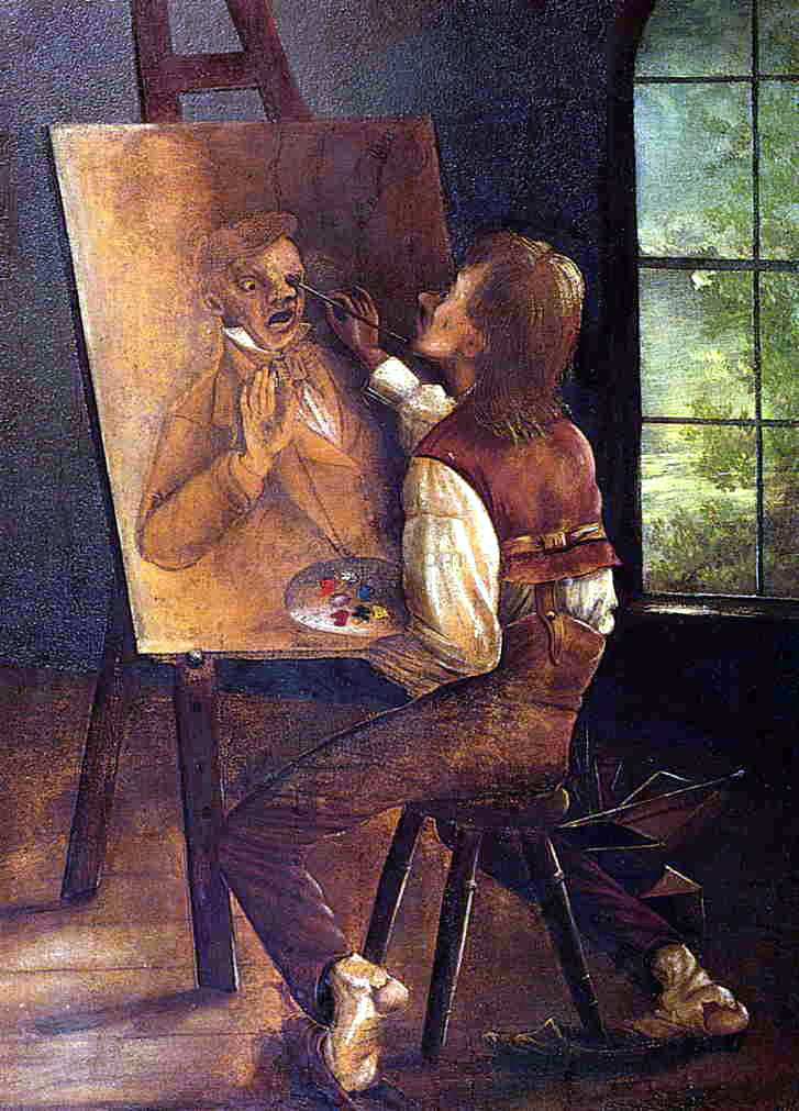  David Claypoole Johnston A Self Portrait - Hand Painted Oil Painting