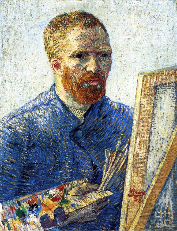  Vincent Van Gogh Self Portrait as a Painter (also known as Self Portrait in Front of the Easel) - Hand Painted Oil Painting