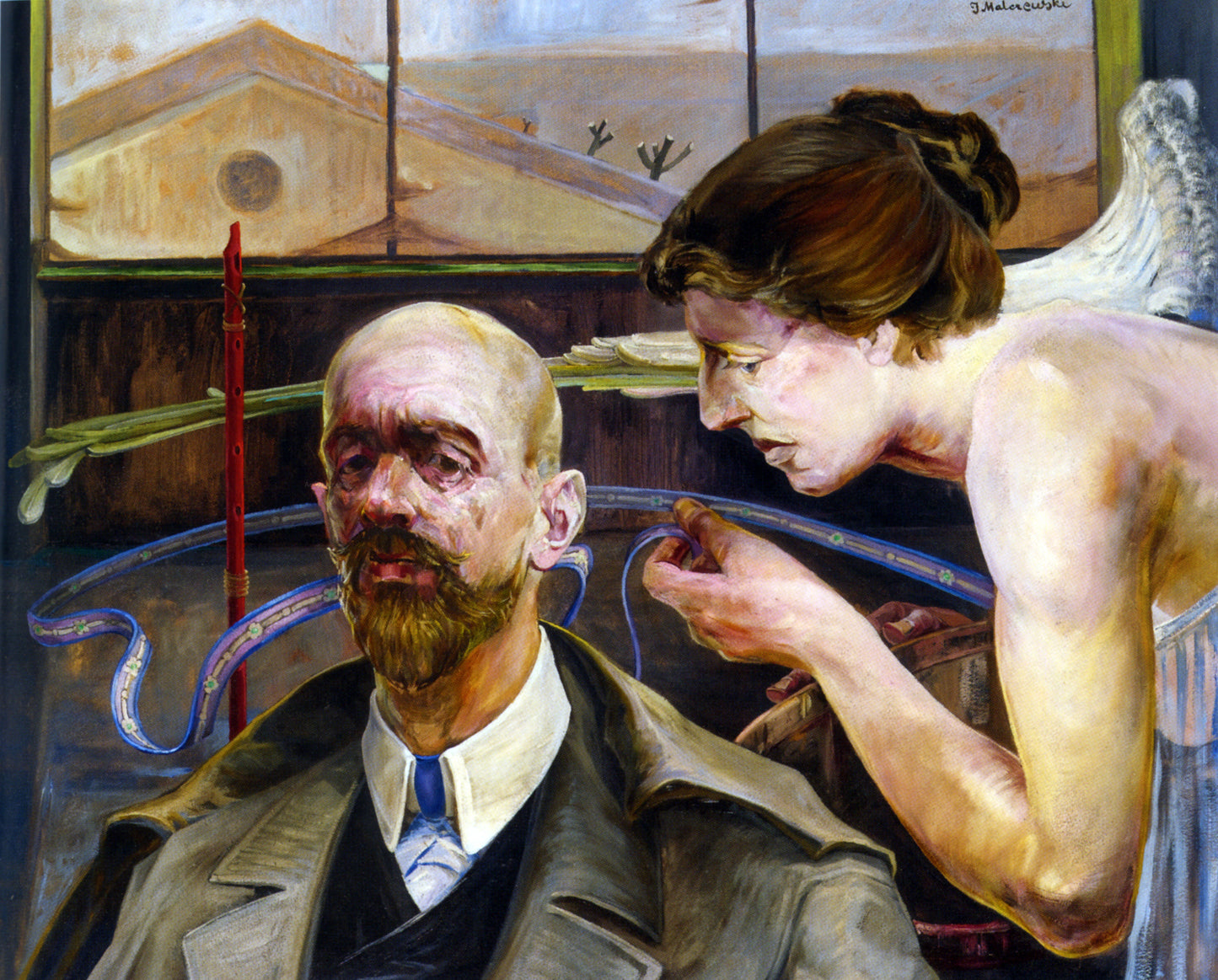 Jacek Malczewski Self Portrait - Hand Painted Oil Painting