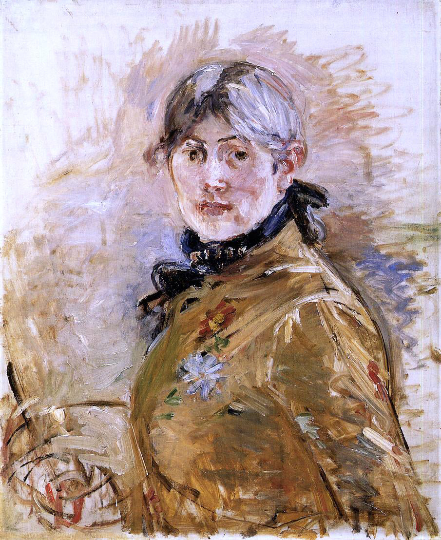 Berthe Morisot Self Portrait - Hand Painted Oil Painting