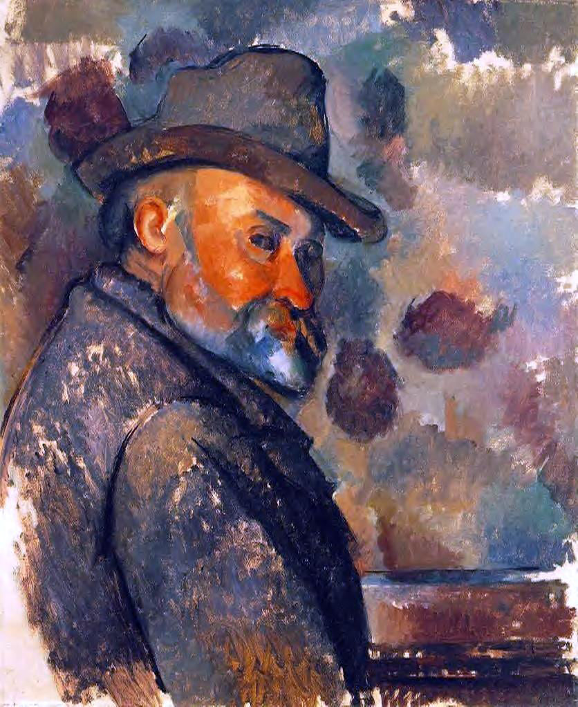 Paul Cezanne Self Portrait in a Felt Hat - Hand Painted Oil Painting