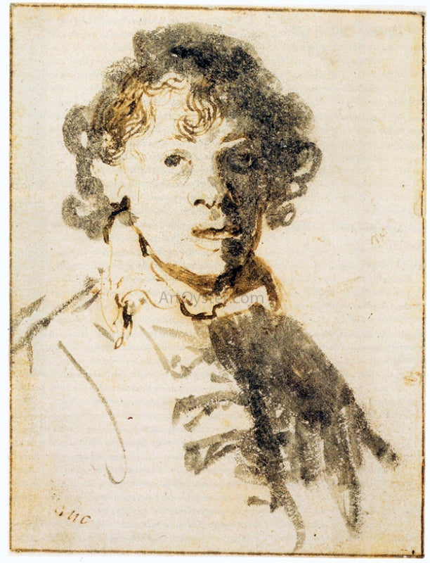 Rembrandt Van Rijn Self Portrait, Open-Mouthed - Hand Painted Oil Painting