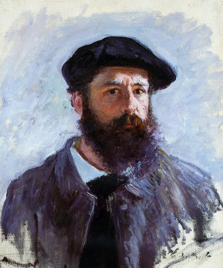 Claude Oscar Monet Self Portrait with a Beret - Hand Painted Oil Painting
