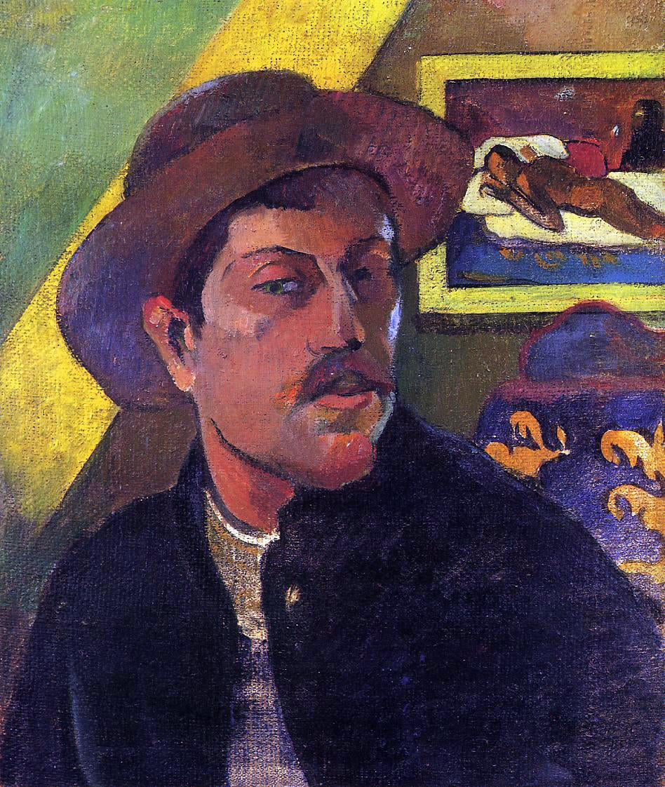 Paul Gauguin Self Portrait with Hat - Hand Painted Oil Painting