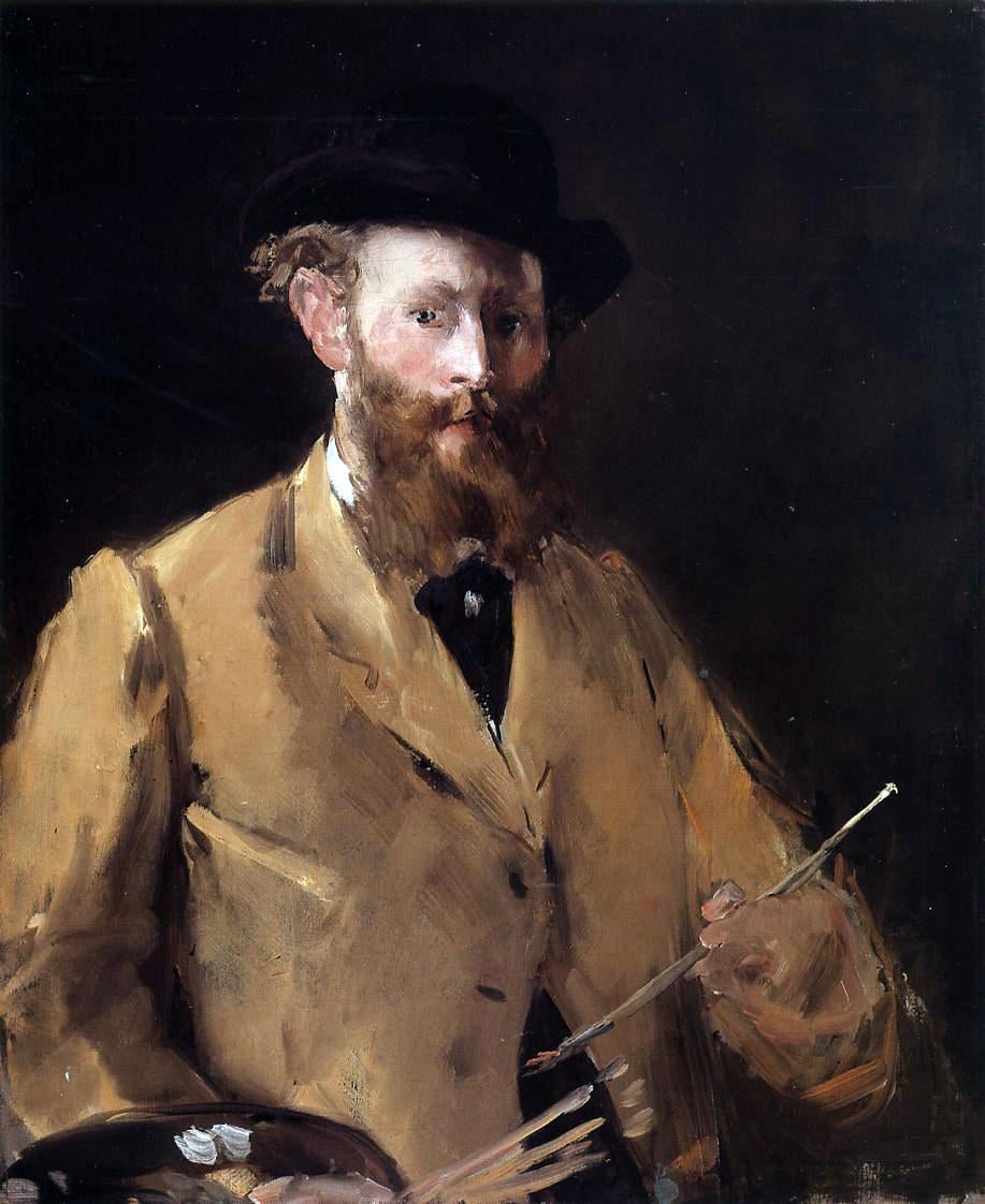 Edouard Manet Self Portrait with Palette - Hand Painted Oil Painting