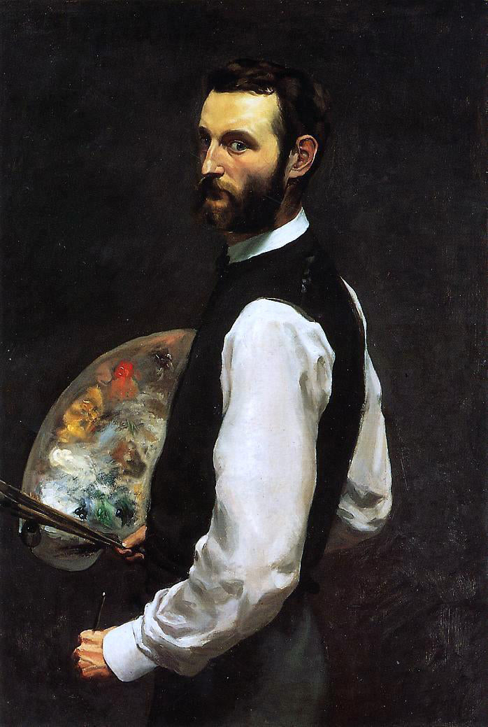 Jean Frederic Bazille Self Portrait with Palette - Hand Painted Oil Painting