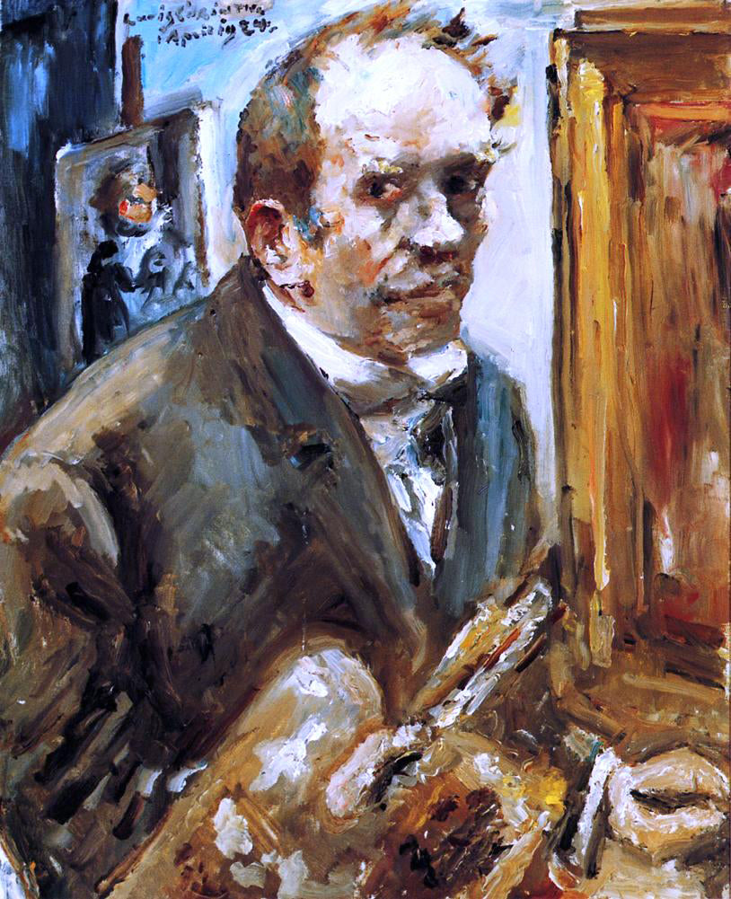 Lovis Corinth Self Portrait with Palette - Hand Painted Oil Painting