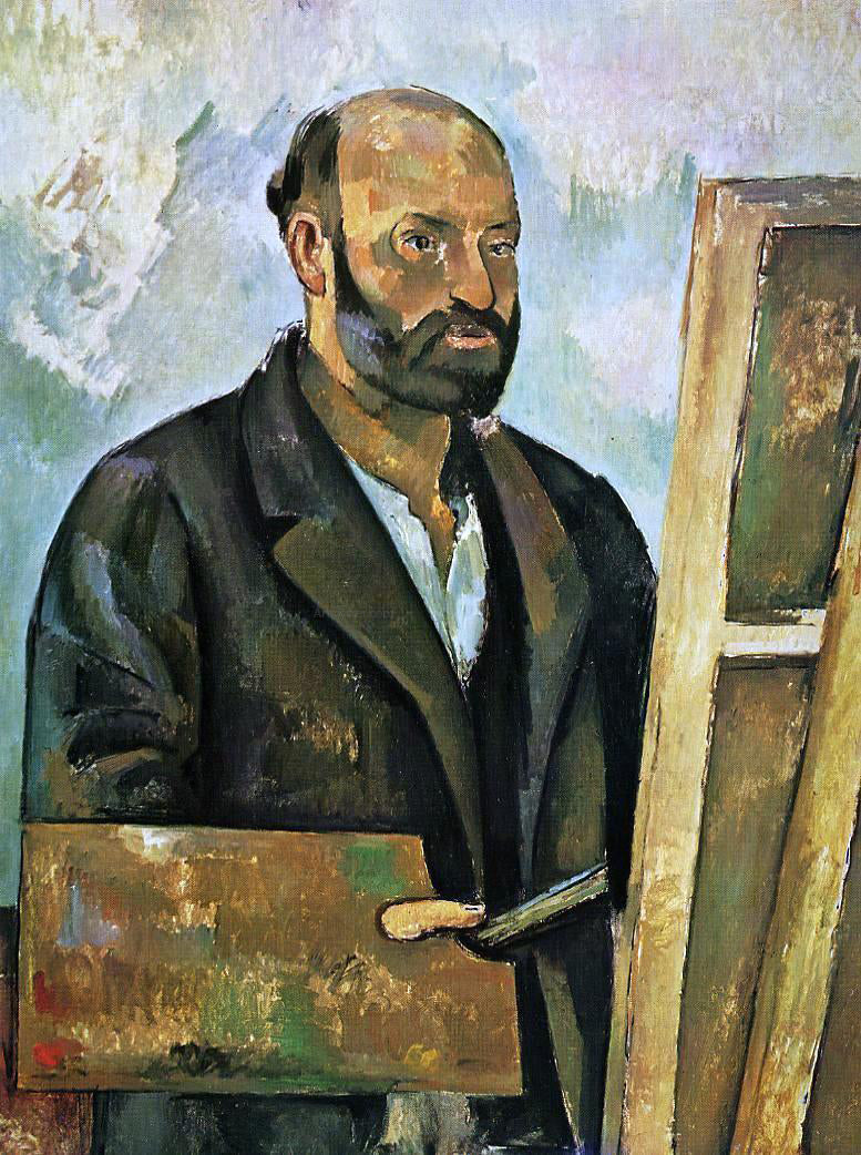 Paul Cezanne Self Portrait with Palette - Hand Painted Oil Painting