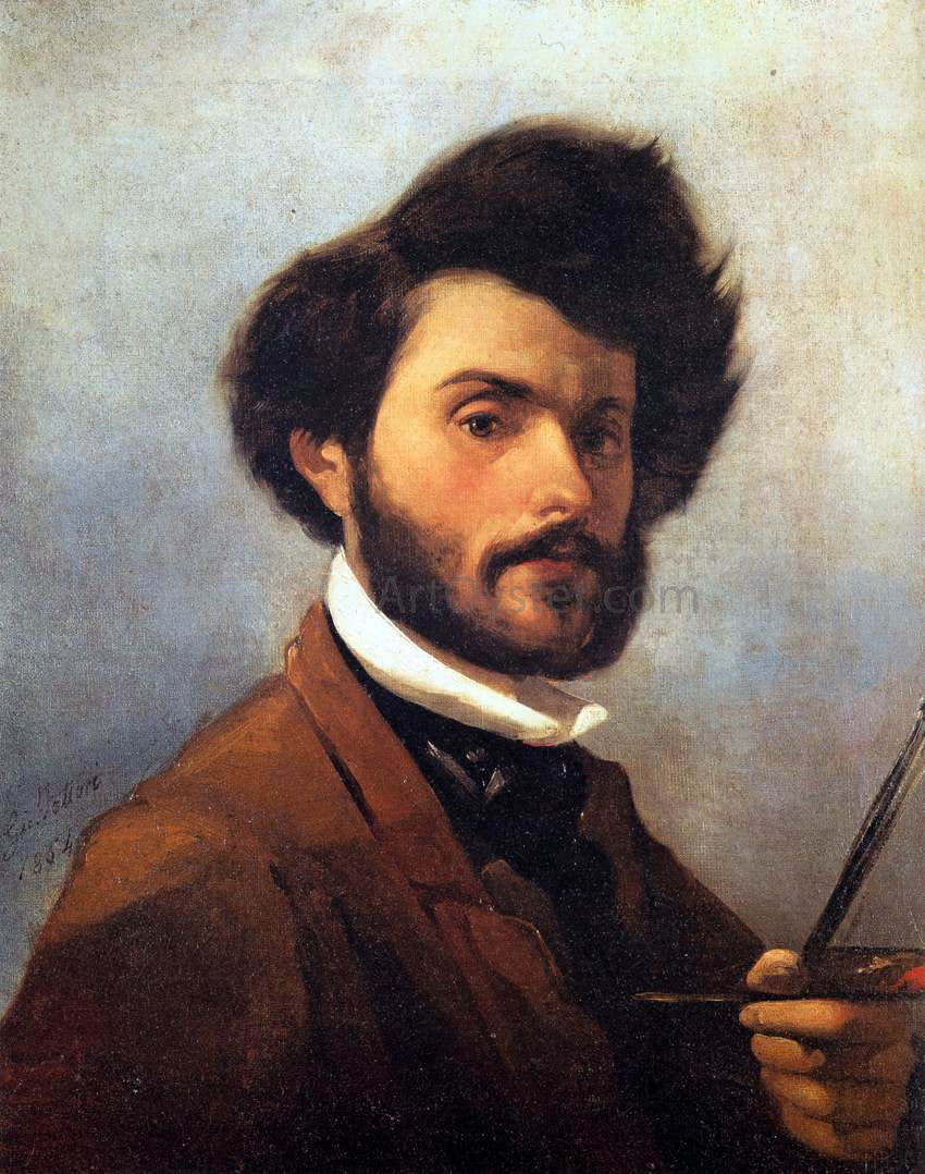 Giovanni Fattori Self-Portrait - Hand Painted Oil Painting