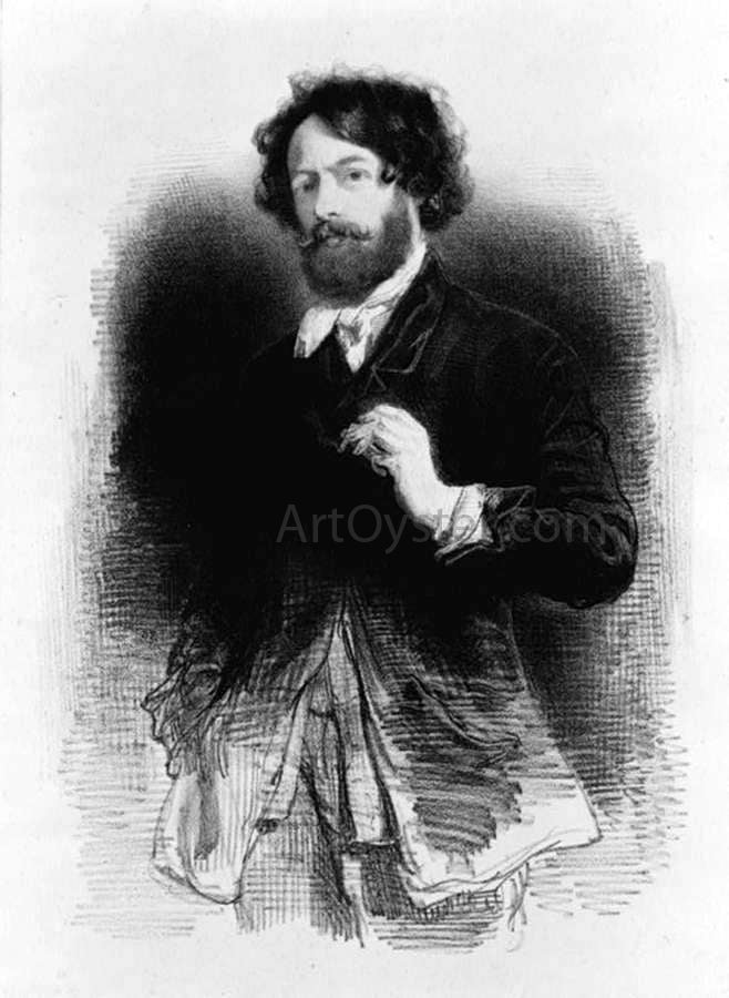 Paul Gavarni Self-Portrait - Hand Painted Oil Painting
