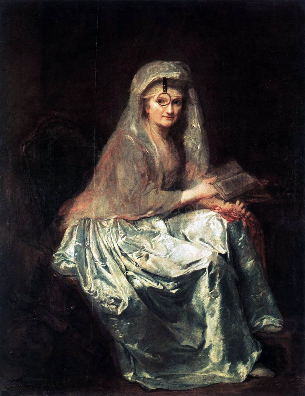 Anna Dorothea Therbusch Self-Portrait - Hand Painted Oil Painting