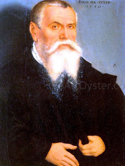 The Elder Lucas Cranach Self-Portrait - Hand Painted Oil Painting