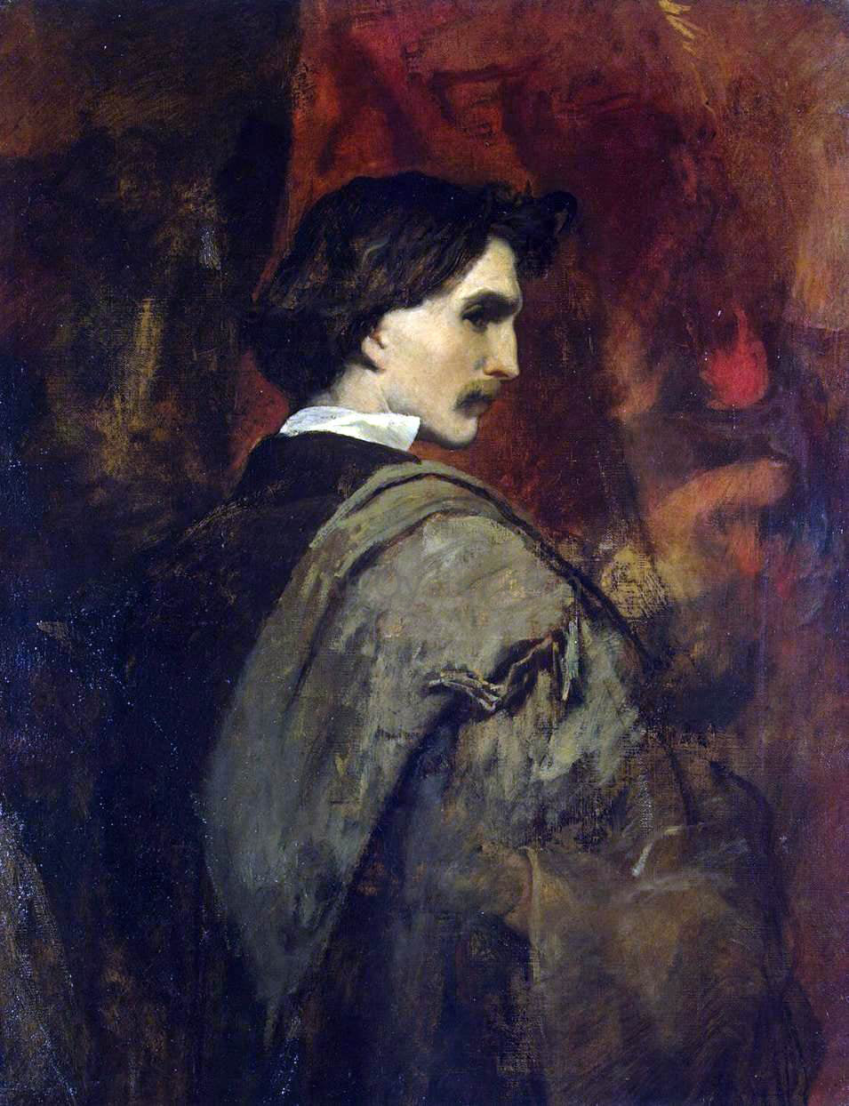 Anselm Friedrich Feuerbach Self-Portrait - Hand Painted Oil Painting