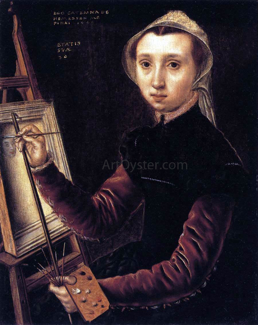 Catharina Van Hemessen Self-Portrait - Hand Painted Oil Painting